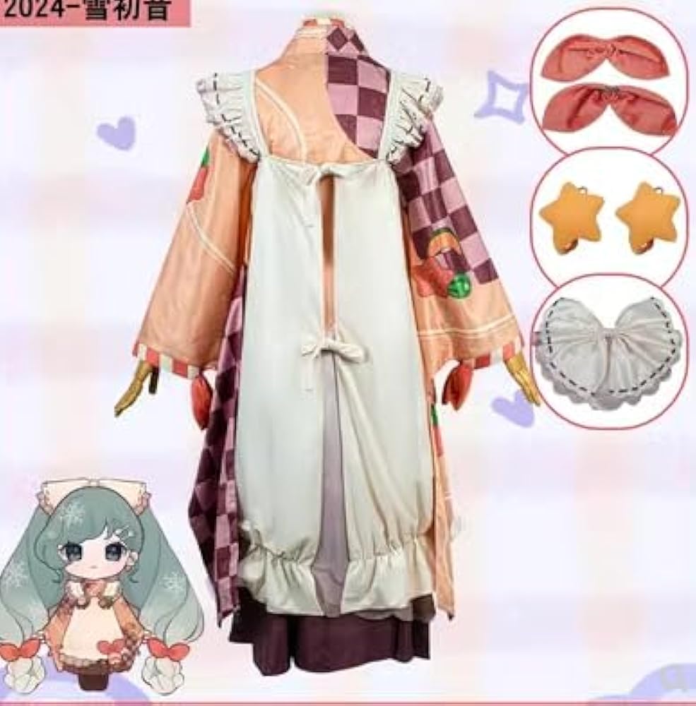 Amazon.co.jp: [bozaicos] 2024雪ミクコスプレ衣装ロリータ女装